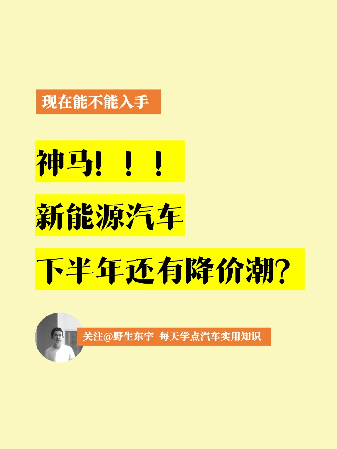 新能源价格战，等等党永远是赢家