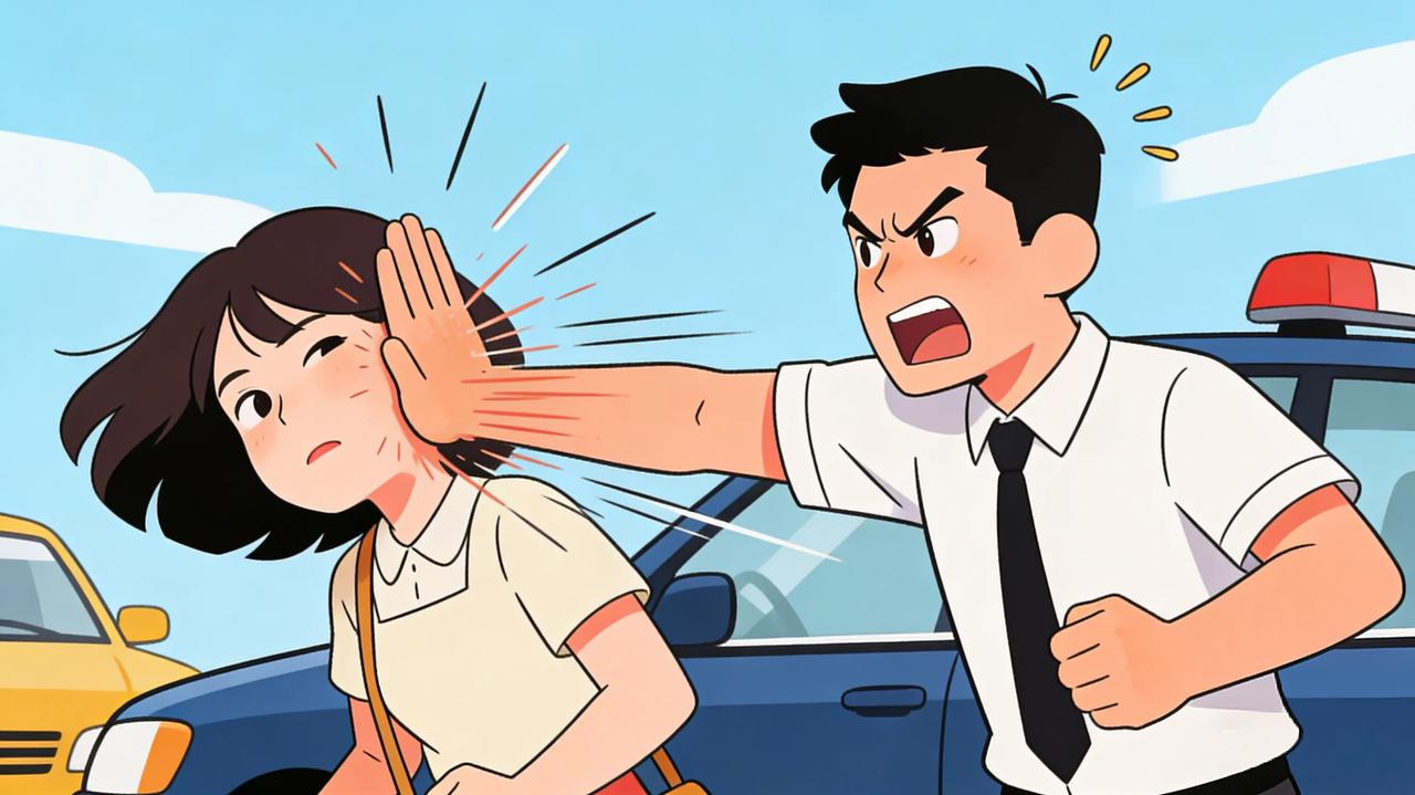 男子因交通纠纷怒扇女子巴掌，一扇成名，直接冲上热搜，一个简单的交通事故而已，为什