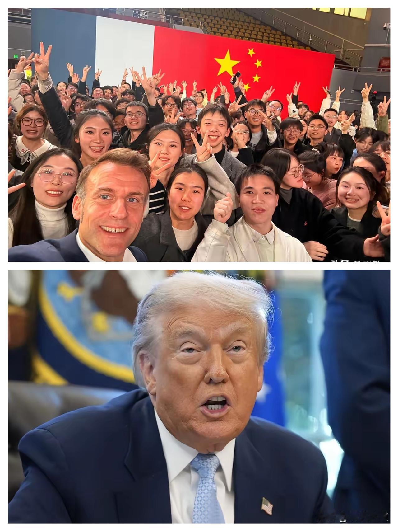 马克龙连夜离华，美国急着视频通话！这波操作早说明：世界早不是“谁说了算”的时代了