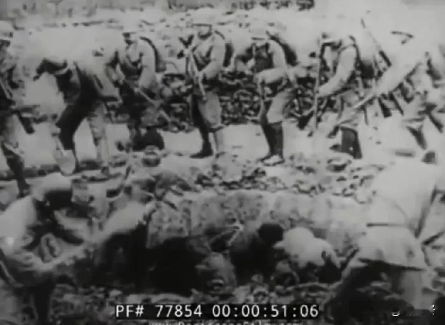 这是最真实的一张照片！
地点:1937年12月13日沦陷后的南京！
一群中国人被