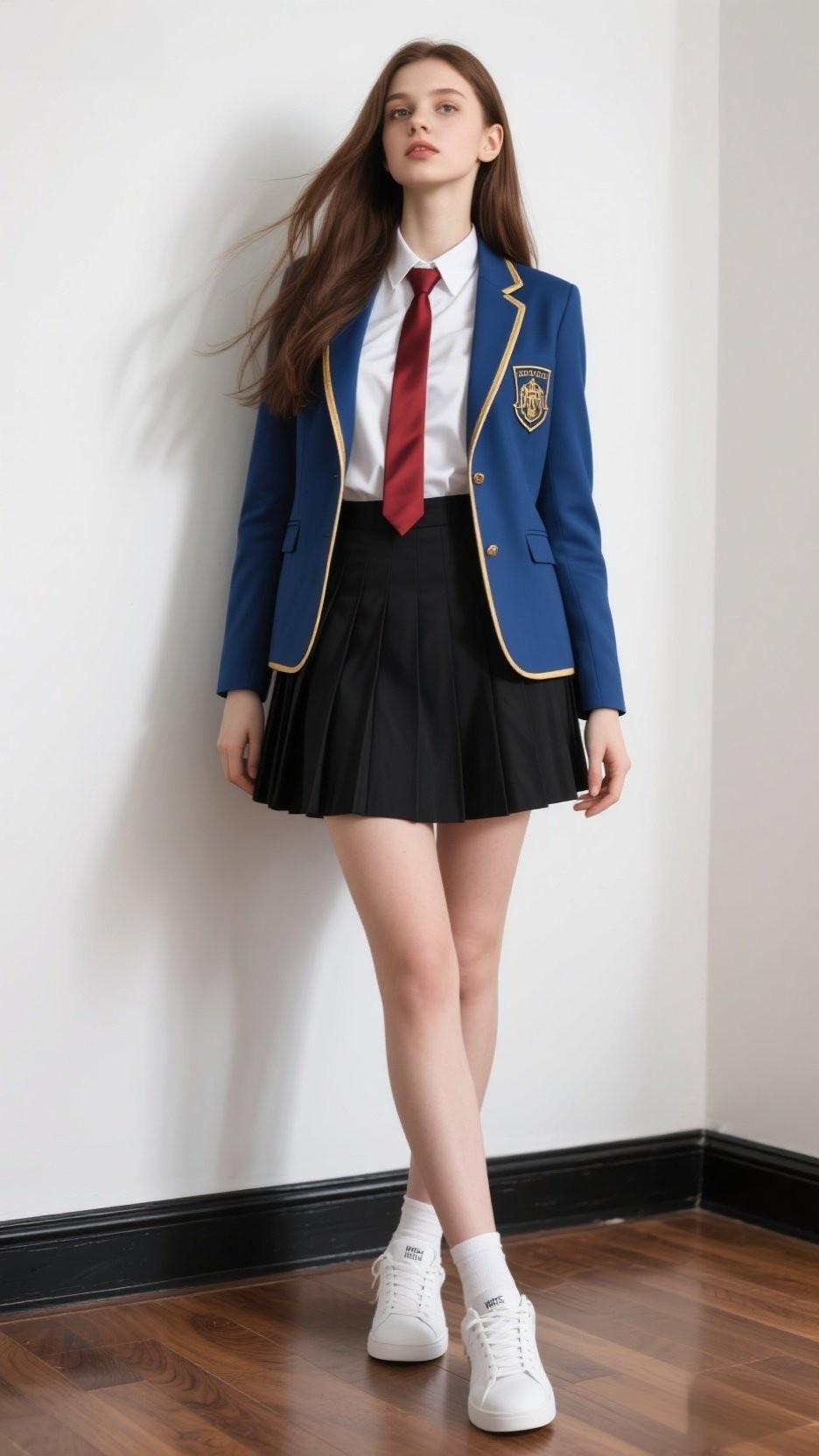 青春校园风真的太让人怀念啦！就像重庆第八中学那明朗阳光的天蓝色校服外套，搭配酒红