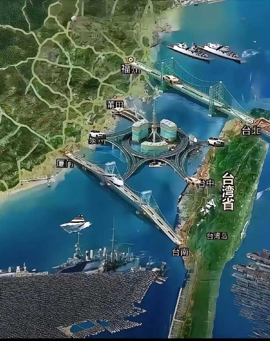 这张两岸统一后的蓝图设想画得太好了！

不得不说这届网友太有才，把对两岸统一的心