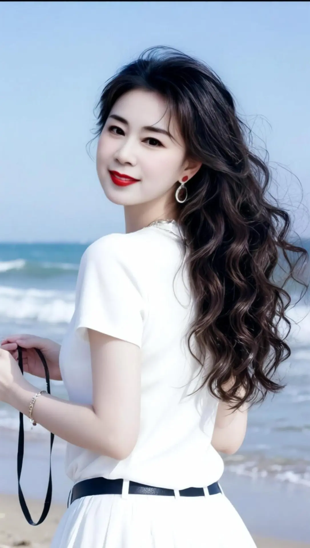 AI海滨优雅写真 ai创作