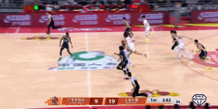 弗格三分线外持球诱敌，一记精准直塞送篮下，王哲林空切接球轻松放进！这默契，上海队