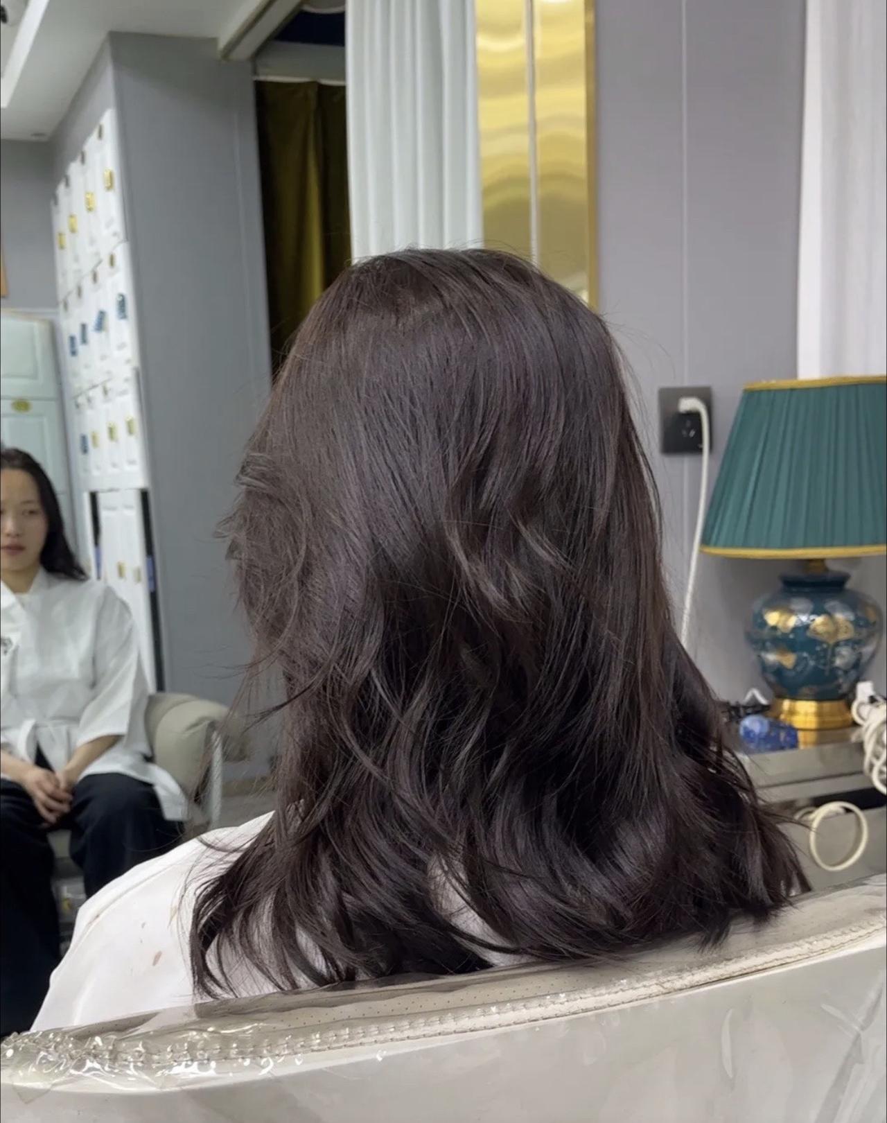 显白发色 珍珠米棕色 今日分享 理发师