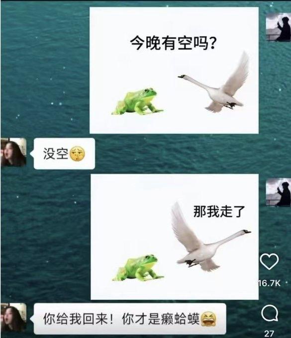 这女的怎么癞蛤蟆想吃天鹅肉，集霸们擦亮双眼啊