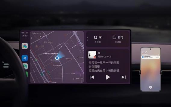 小米CarWith开始支持高德地图车道级导航功能了，而且用户不需要经过任何设置就