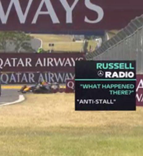 f1 拉塞尔起步的时候进入了「防熄火模式」，一下子掉了队尾。。。2026f1匈牙