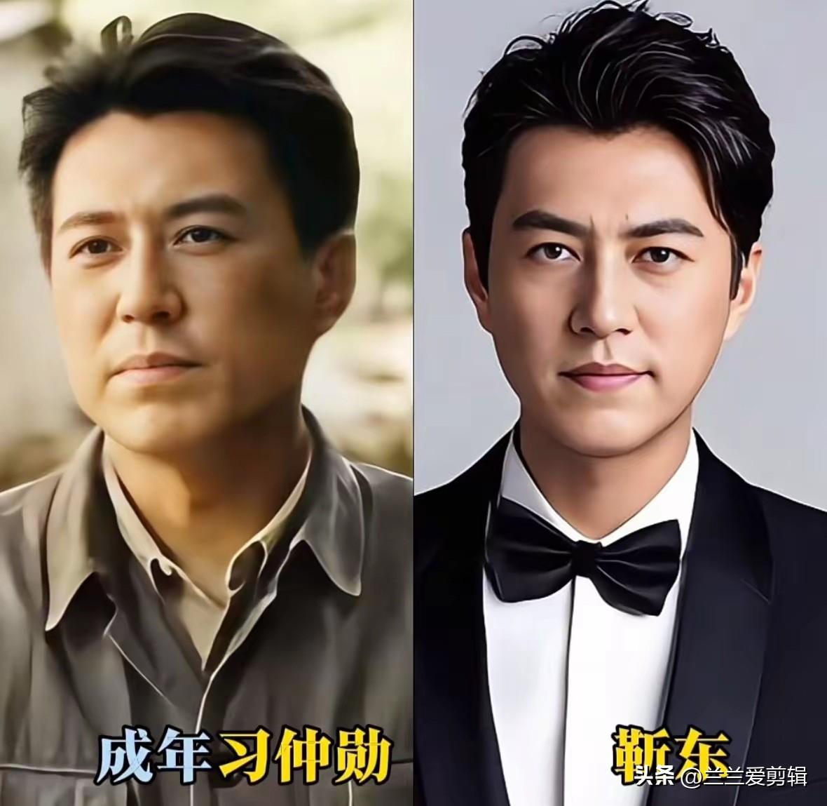 《西北岁月》演员今昔对比。中年男主由靳东出演，完整演绎习仲勋不同人生阶段，稳重有