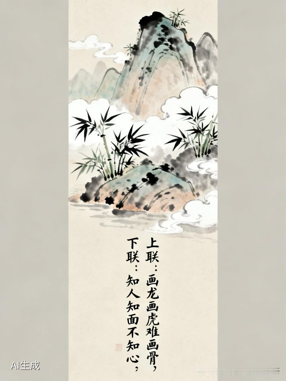 上联：画龙画虎难画骨；期待下联知人知面不知心友友请邀对下联 友友来出下联