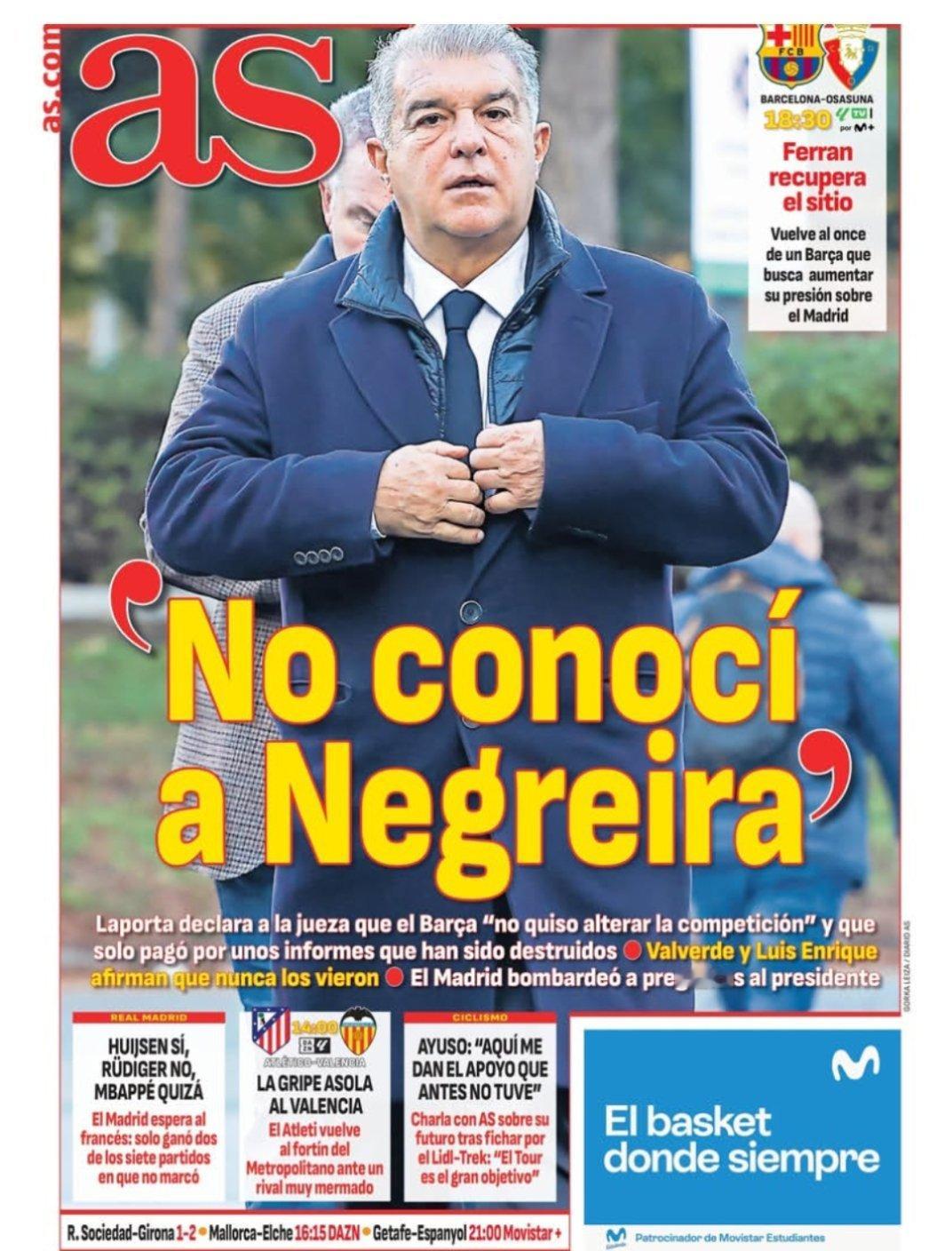 皇马 《阿斯》赫伊森可以了，吕迪格不行，姆巴佩可能皇马等待着姆巴佩的回归，他没有