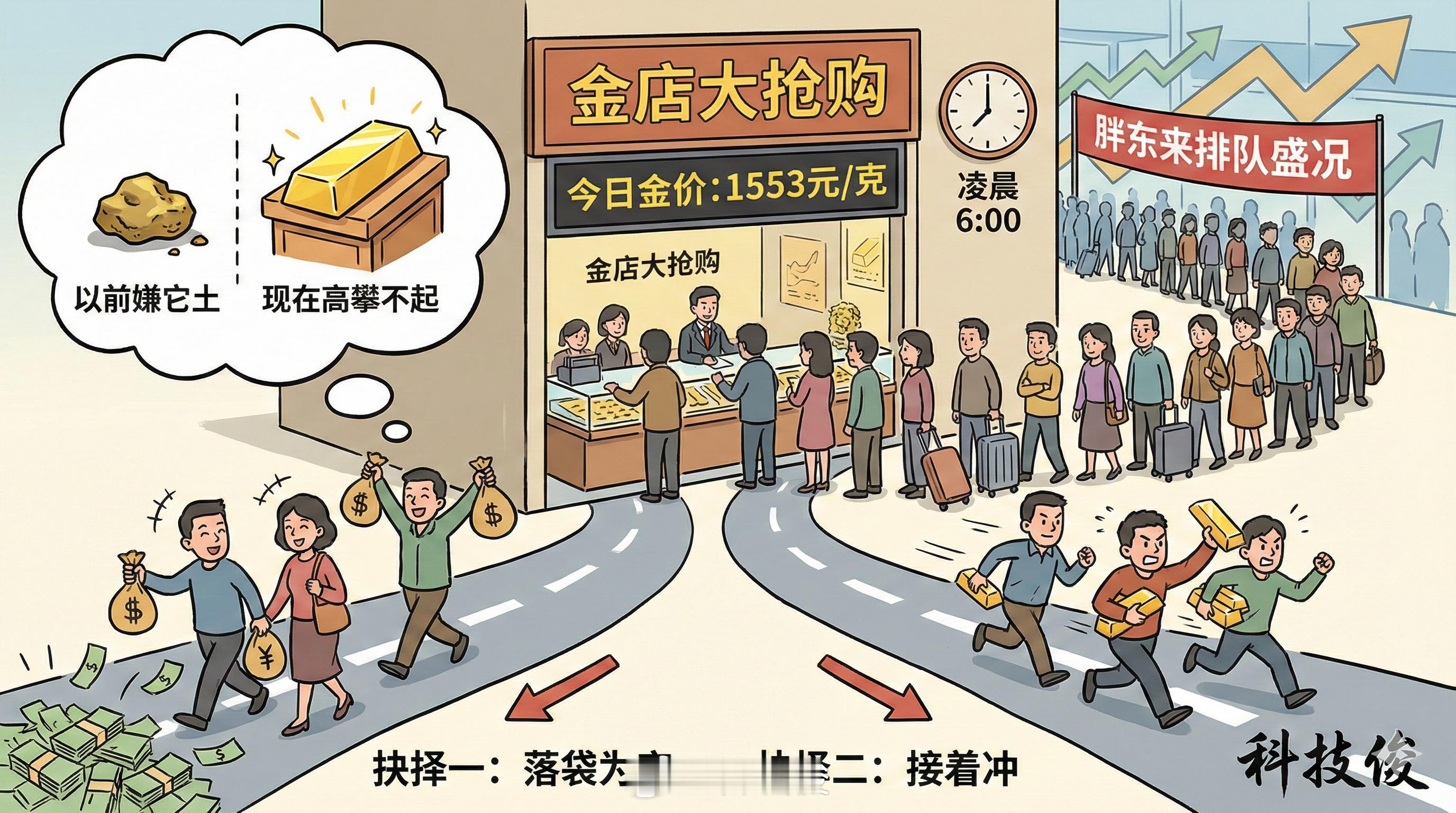 金价看到今天金店挂牌价直接来到了1553元，这个价格确实有点离谱了，听说在胖东来