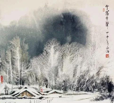 醉美雪景国画作品欣赏国画 写意山水小品画