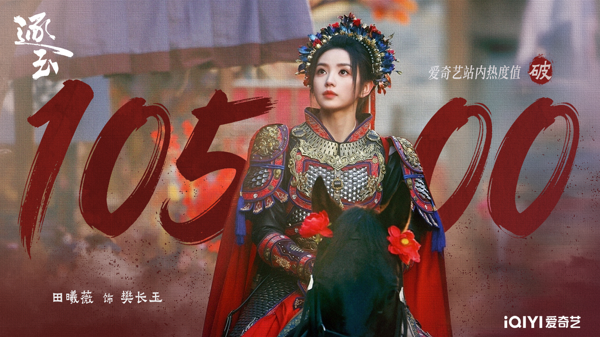 爱奇艺逐玉恭喜热度破10500