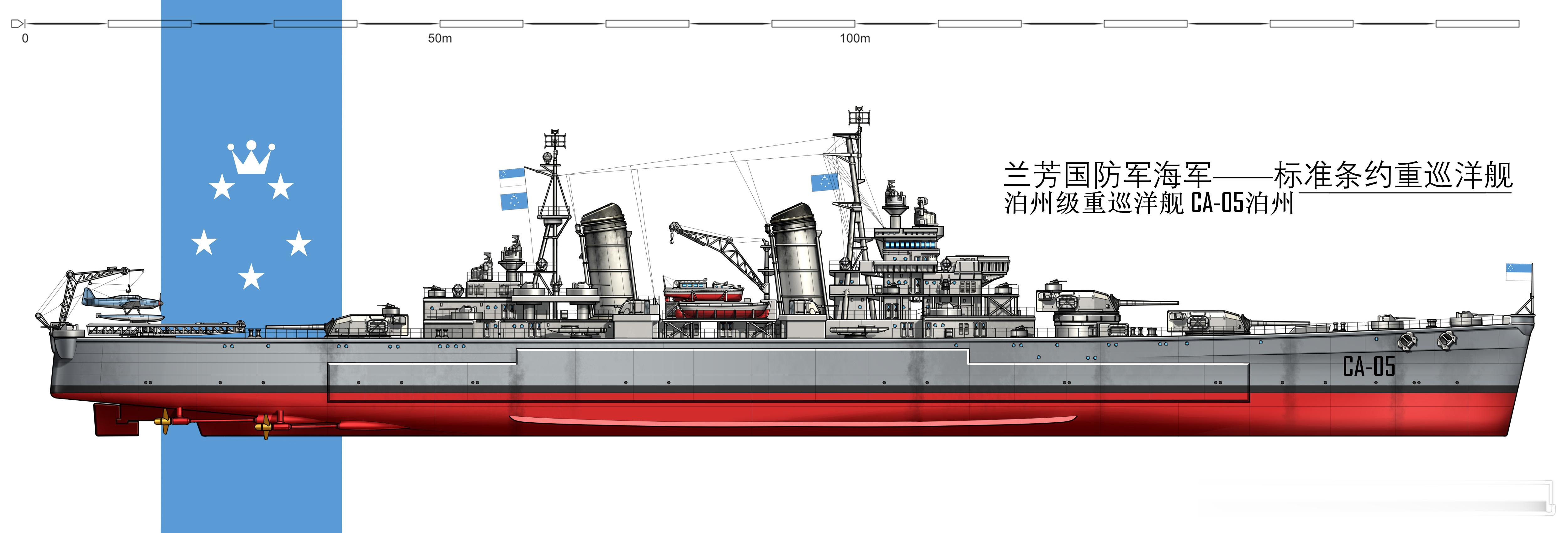 [架空-兰芳世界线]兰芳国防军海军-条约重巡洋舰泊州级重巡洋舰1920年代初，受