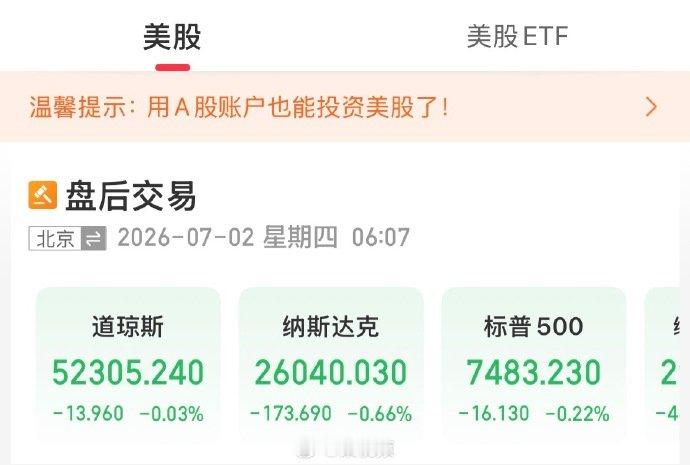 【SpaceX大跌超7%美光科技闪迪跌超10%】美东时间7月1日，美股三大指数集