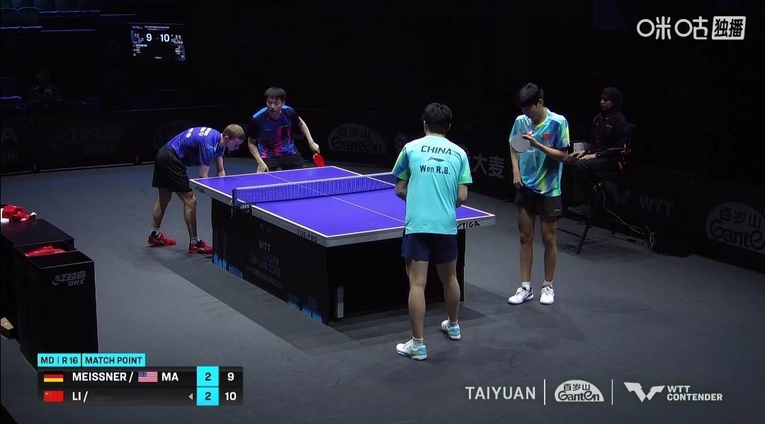 温瑞博/李和宸鏖战五局，决胜局两分险胜晋级男双八强！


WTT太原常规挑战赛，