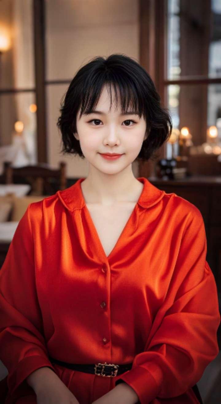 AI扩图 AI红韵佳人