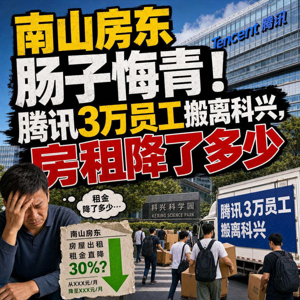 腾讯3万员工搬离科兴，南山房东的房租降了多少？
很多人以为腾讯搬家只是换个办公地