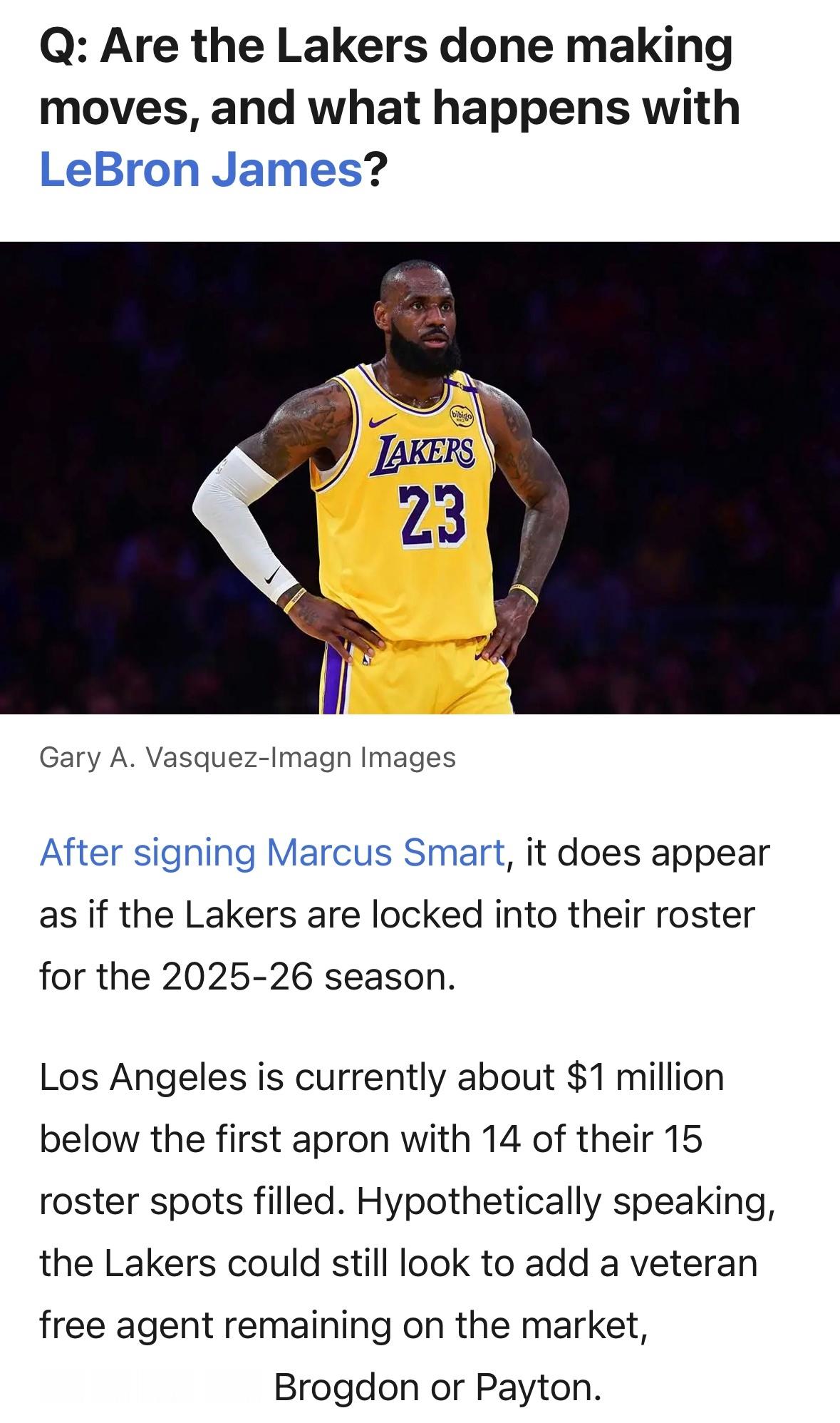 记者Brett Siegel谈到了詹姆斯的未来：詹姆斯一直是NBA休赛期的头条新
