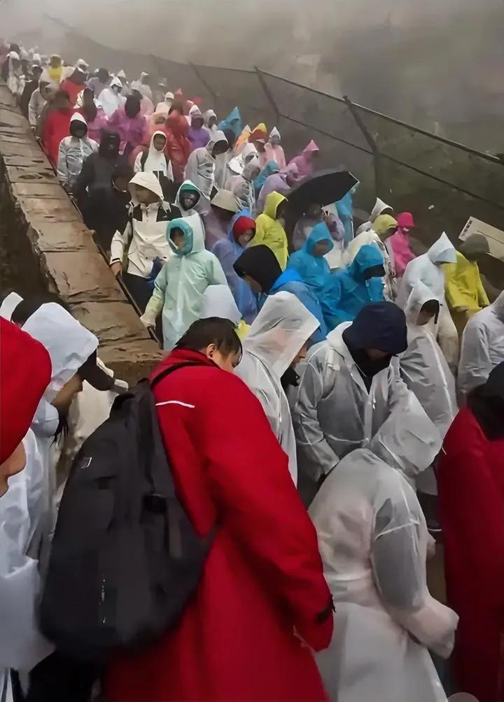 雨天爬泰山，没苦硬吃的乐趣，骡马假日受罪不，感觉是集体去服刑的，好像流放宁古塔，