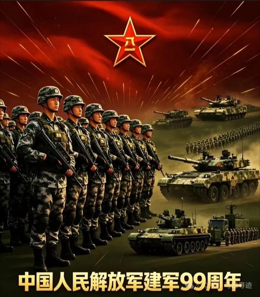 满江红 · 建军九十九周年

恶剑屠刀，挥舞处、头颅被切。同奋起，赣江潮涌，秋收