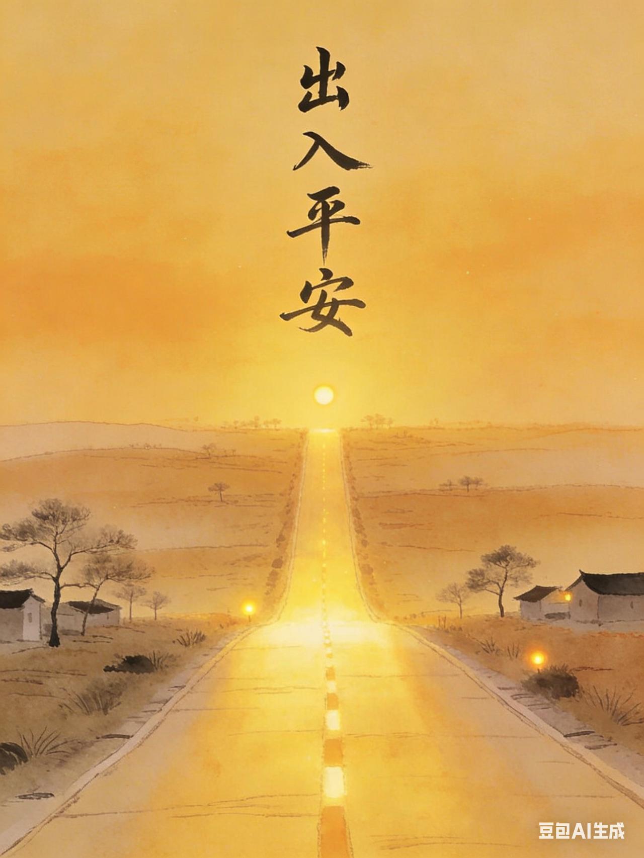 今日，写下“出入平安”四字，赠予温柔的你。
愿你出门皆是坦途，风雨不侵；
归来总