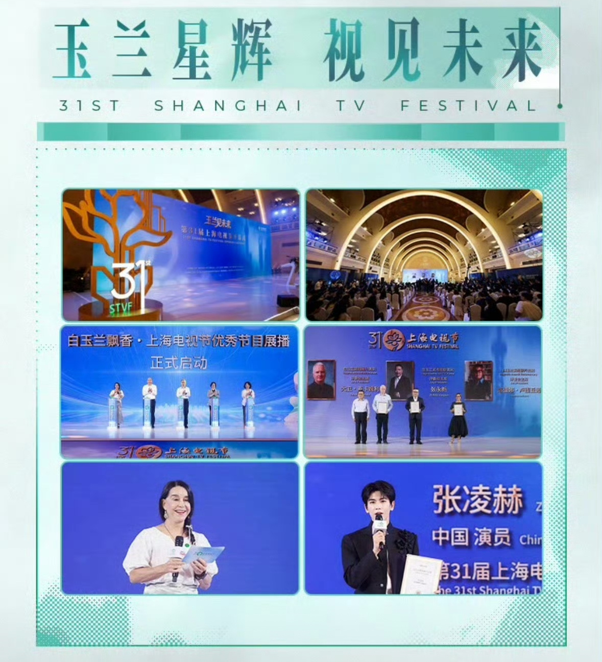 白玉兰战报，张凌赫单独占了一个板块。不愧是白玉兰上最当红 最有前途 最帅的男明星