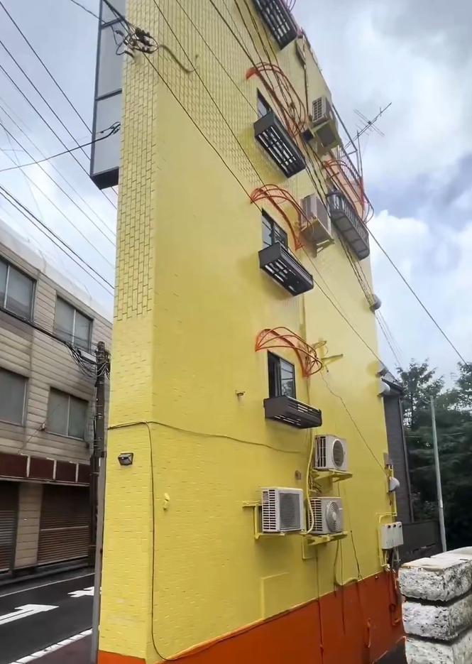 位于东京练马区的一栋三角形“三角”公寓楼，面积仅略超过11平方米，最大宽度仅为2