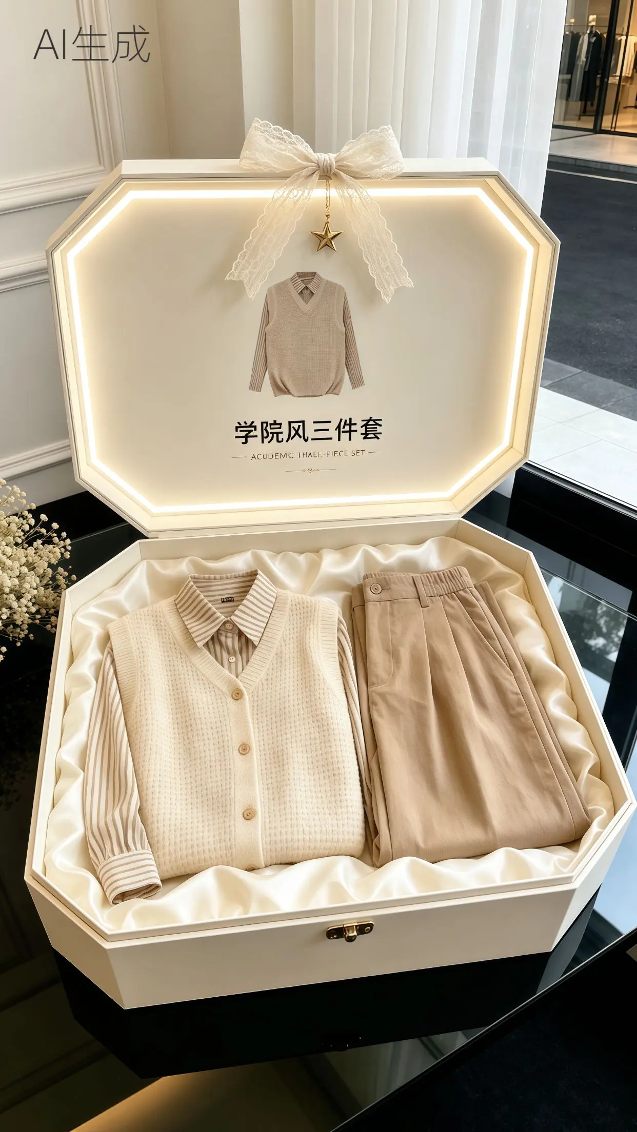 学院风穿搭 学院风套装 学院风三件套