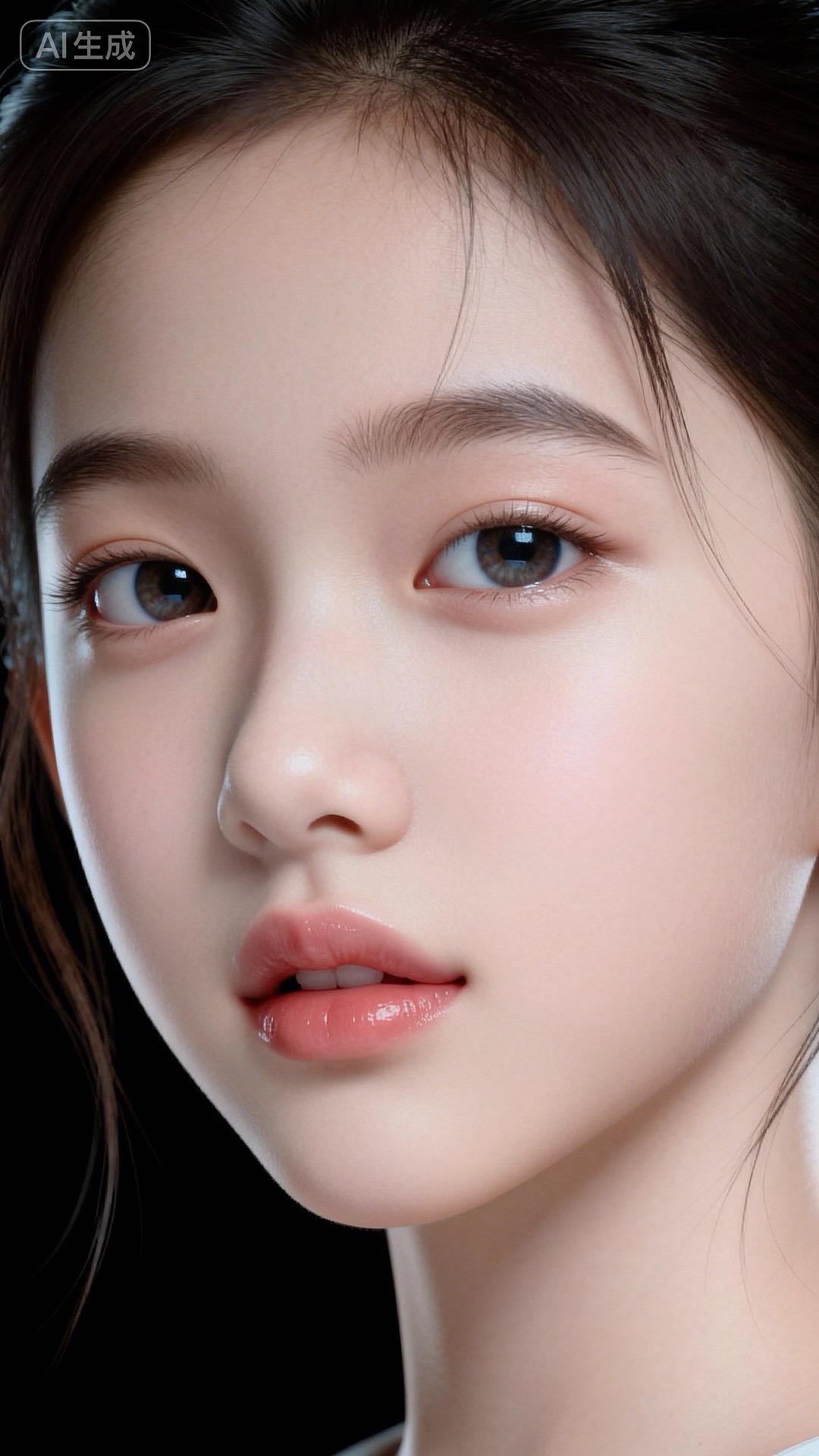 即梦AI  女明星的眼睛特写 创意妆 逆天颜值 绝美