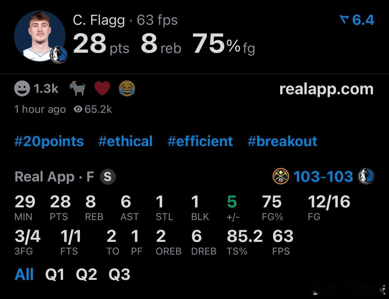 弗拉格3节！砍下28分！ 