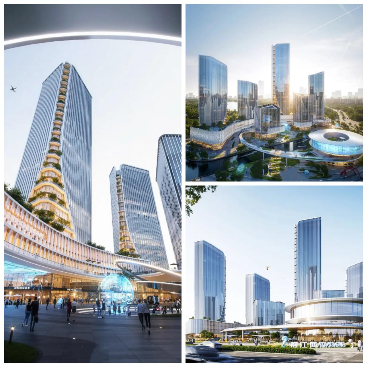 绍兴地铁恂南站TOD效果图出炉，这得靠越安北路南延完成后的设想，不仅仅越安北路南
