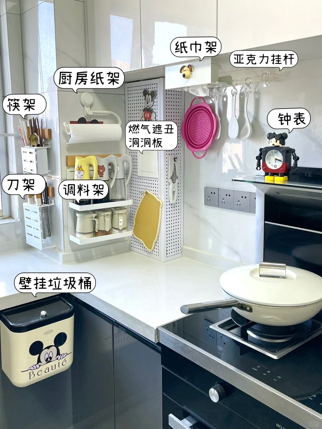 6㎡小厨房，这样收纳显大又实用‼️