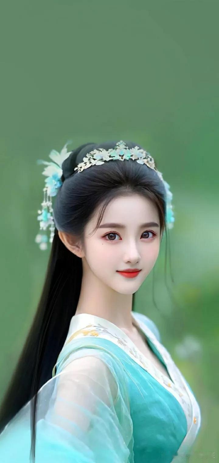 古风少女，绿意盎然，美若天仙！