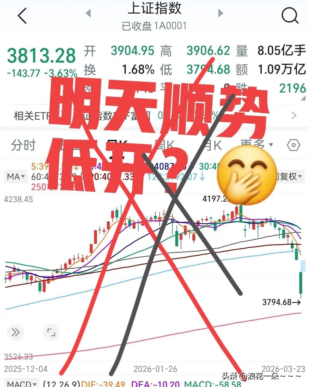 作废了！
兵无常势，水无常形。今天A股高开100%了，原因大家也都很清楚了吧？