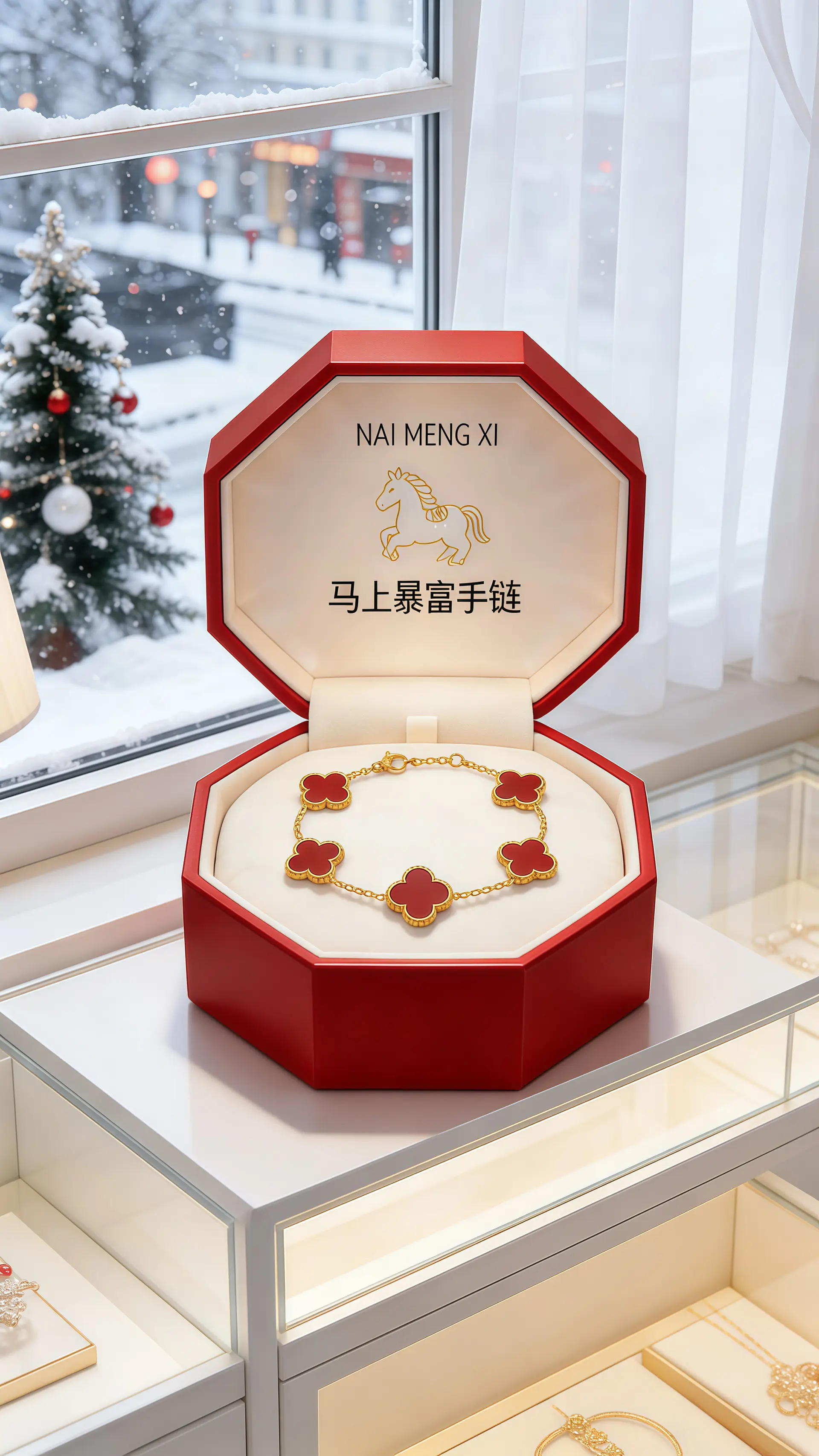 马年手链本命年红绳新年开运首饰红玛瑙手链情人节礼物