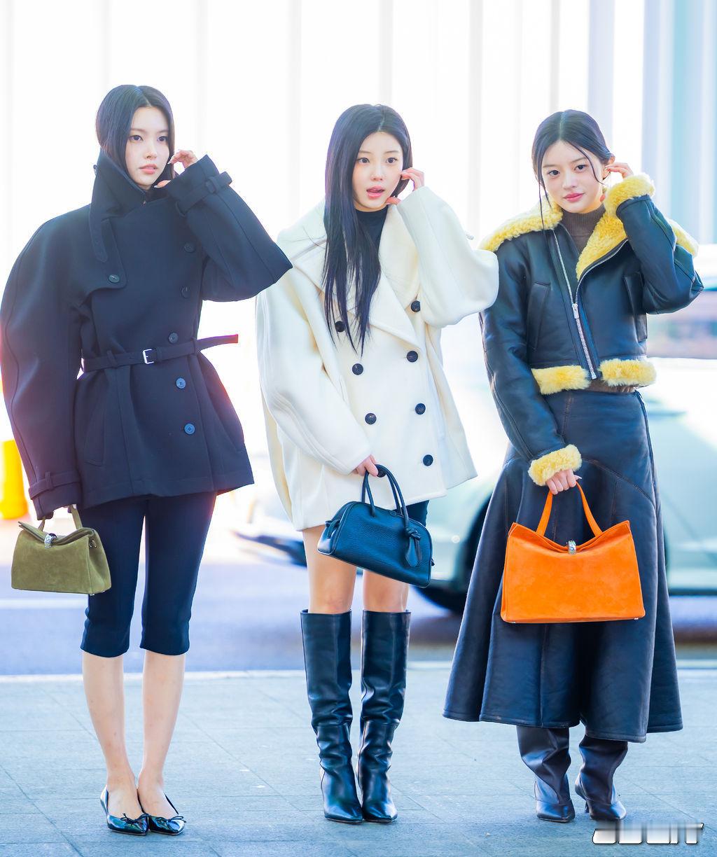 ILLIT三位成员卢玧我、MINJU、李沅禧WONHEE 现身机场前往巴黎将出席