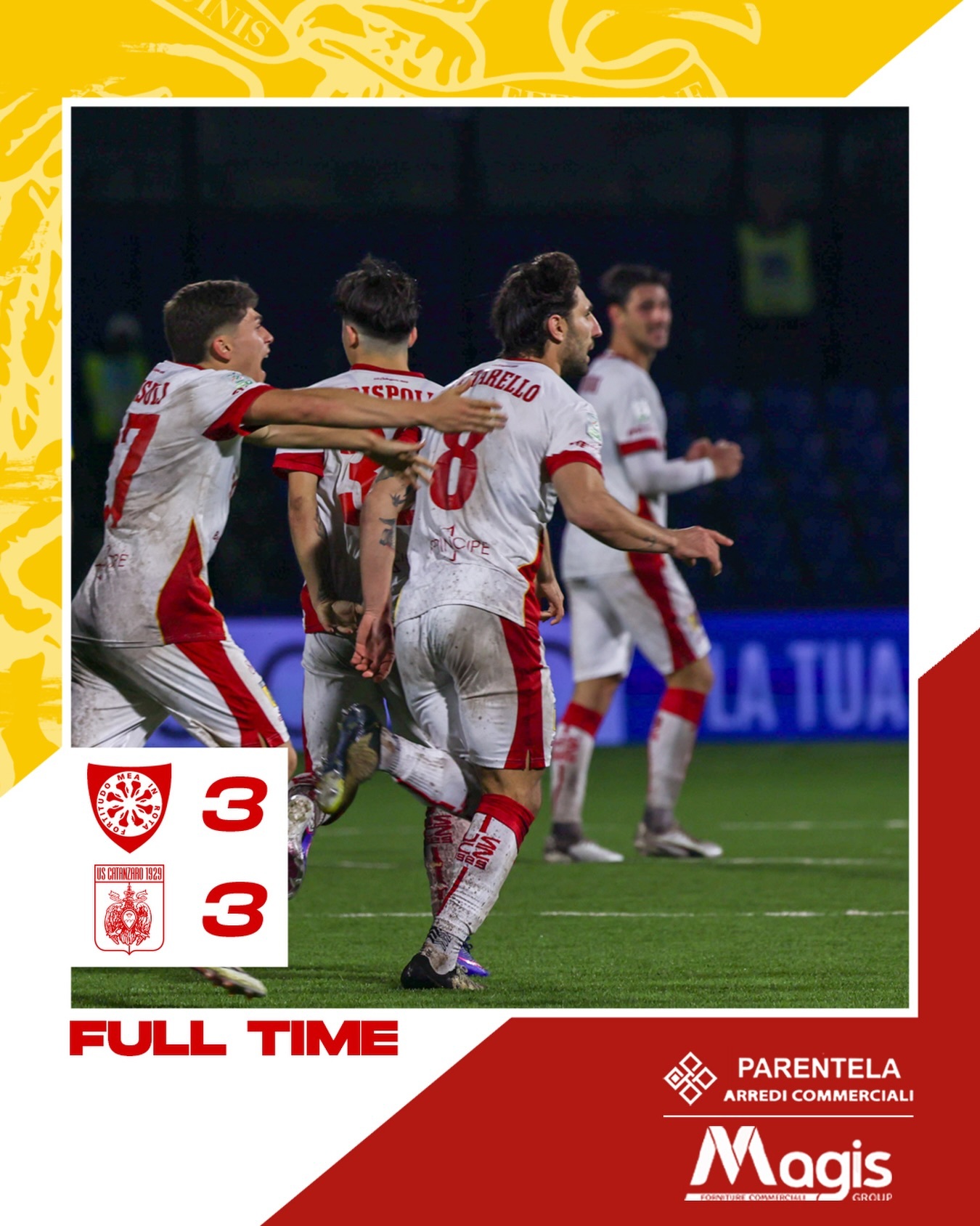 意乙 卡坦萨罗客场3：3凯勒雷斯队，利贝拉里🇮🇹首发出场55分钟。