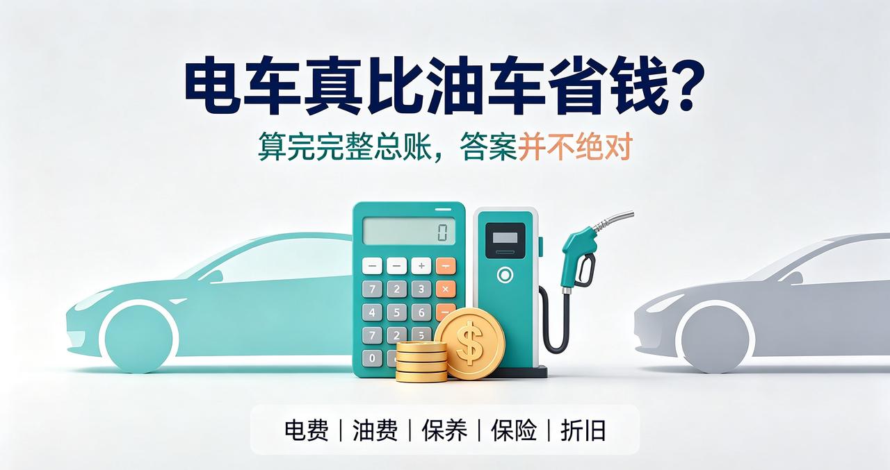 电车真比油车更省钱？算完完整总账，结论并不绝对

近几年新能源快速普及，“电车用