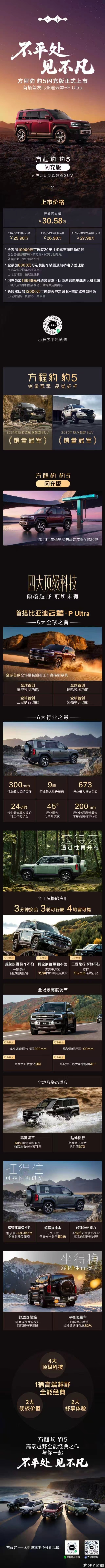方程豹闪充版  今天方程豹上新的豹 5 豹 8 闪充版真的太离谱了🤯爆胎了不用