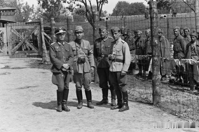 一张有意思的老照片。
1942年秋，日本陆军摄影记者佐佐本逊二，在德国军官的陪同
