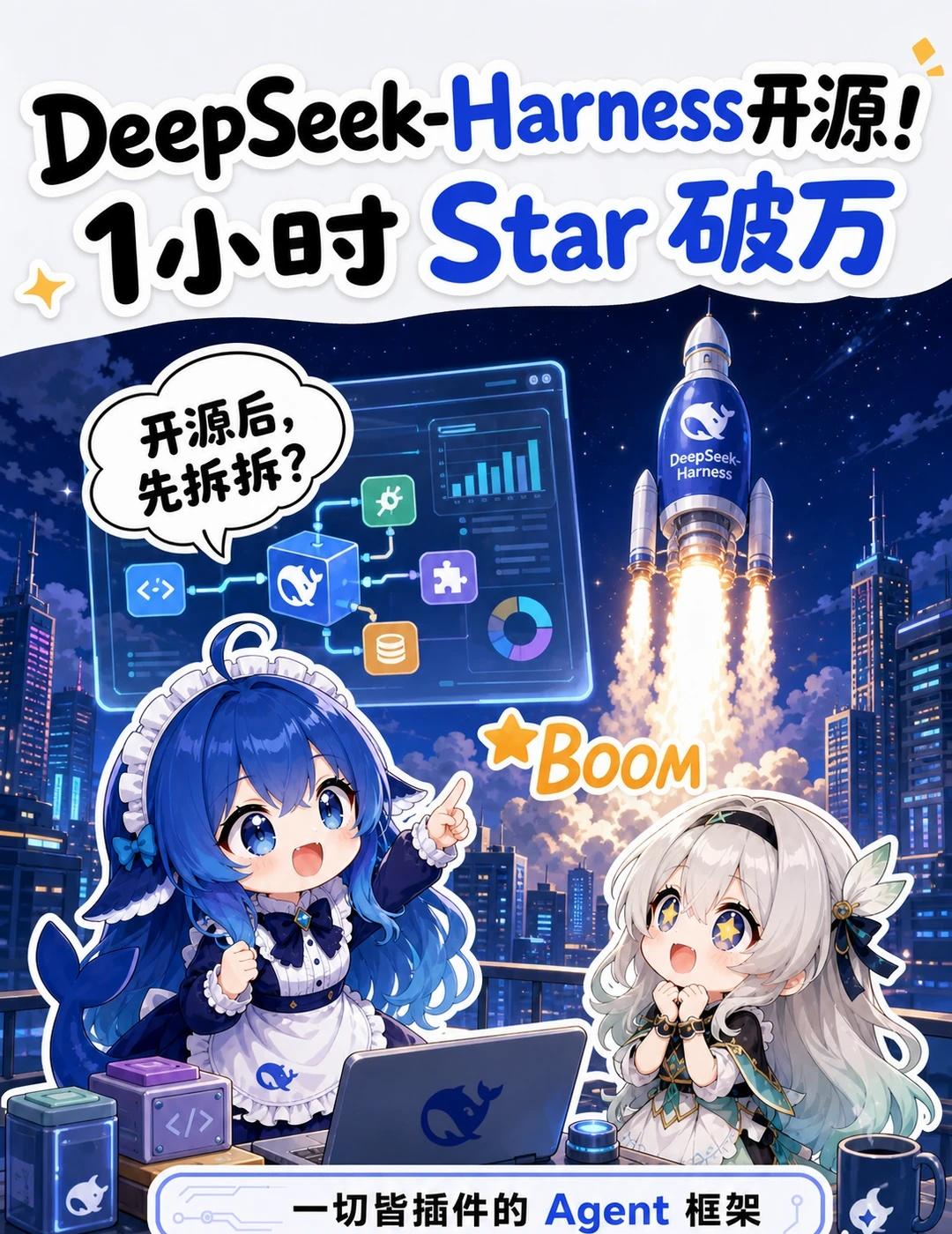 DeepSeek开源dsh，1小时破万
昨晚 DeepSeek 开源了 Agen