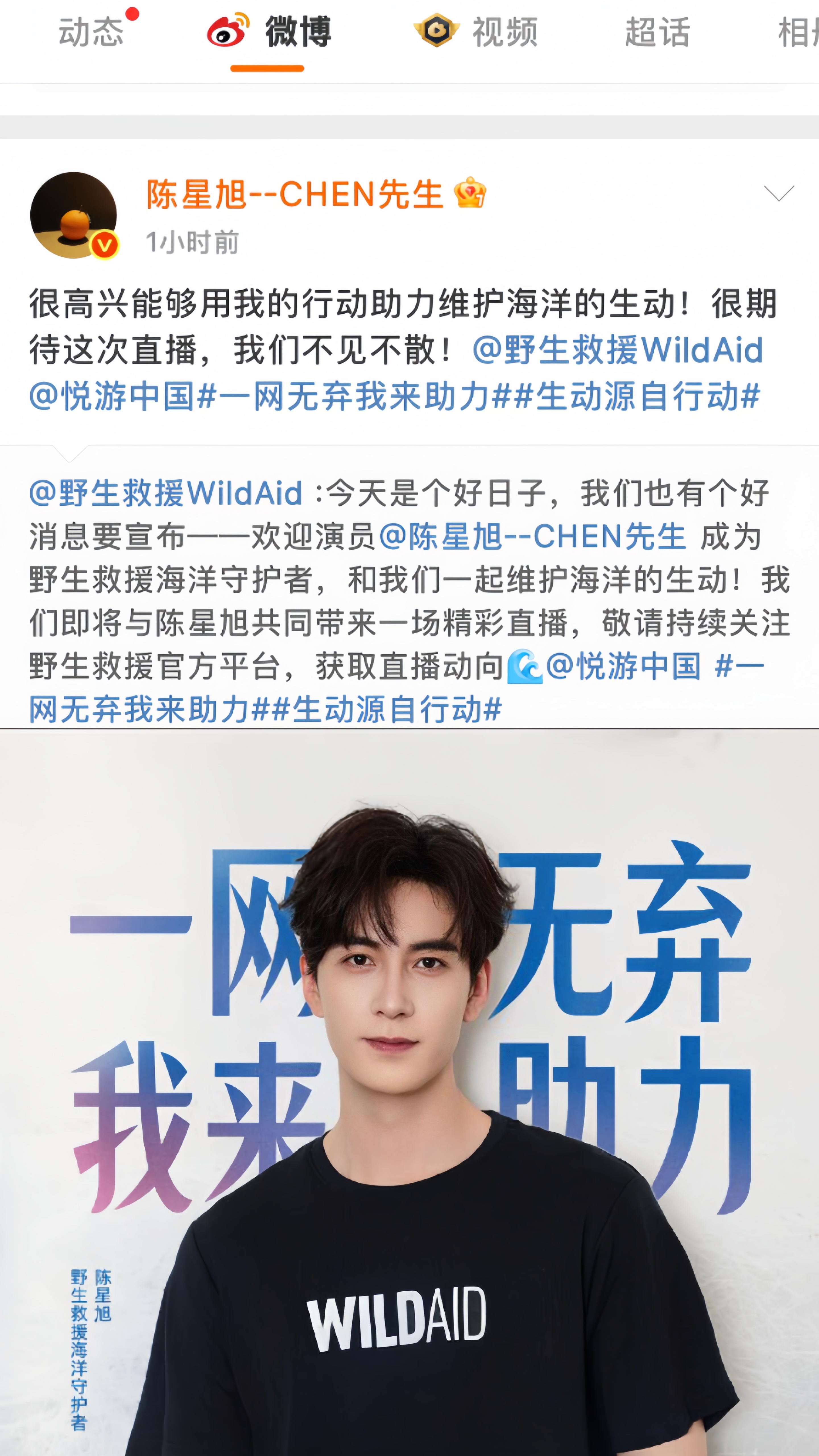 陈星旭野生救援海洋守护者！一起维护海洋生动。 ​​​