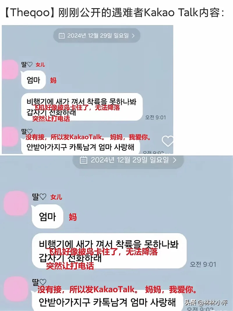 韩国空难幸存空少恐全身瘫痪  还刷到一个韩国坠机上女儿发给妈妈的话，妈妈该有多难