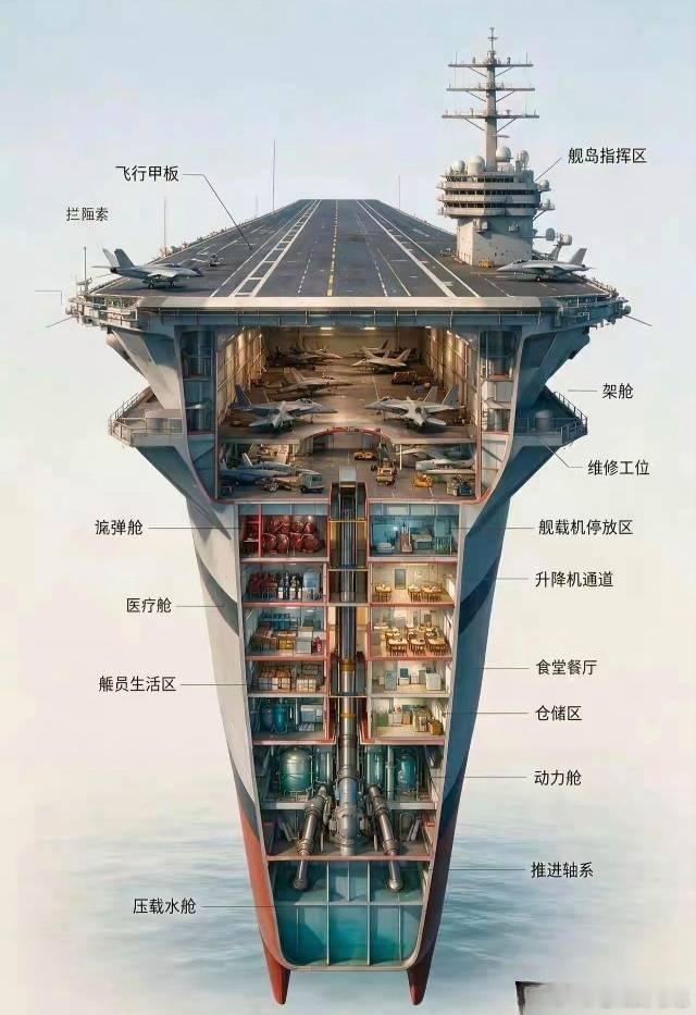 建一艘航母有多难，看看结构就知道了 ​​​
