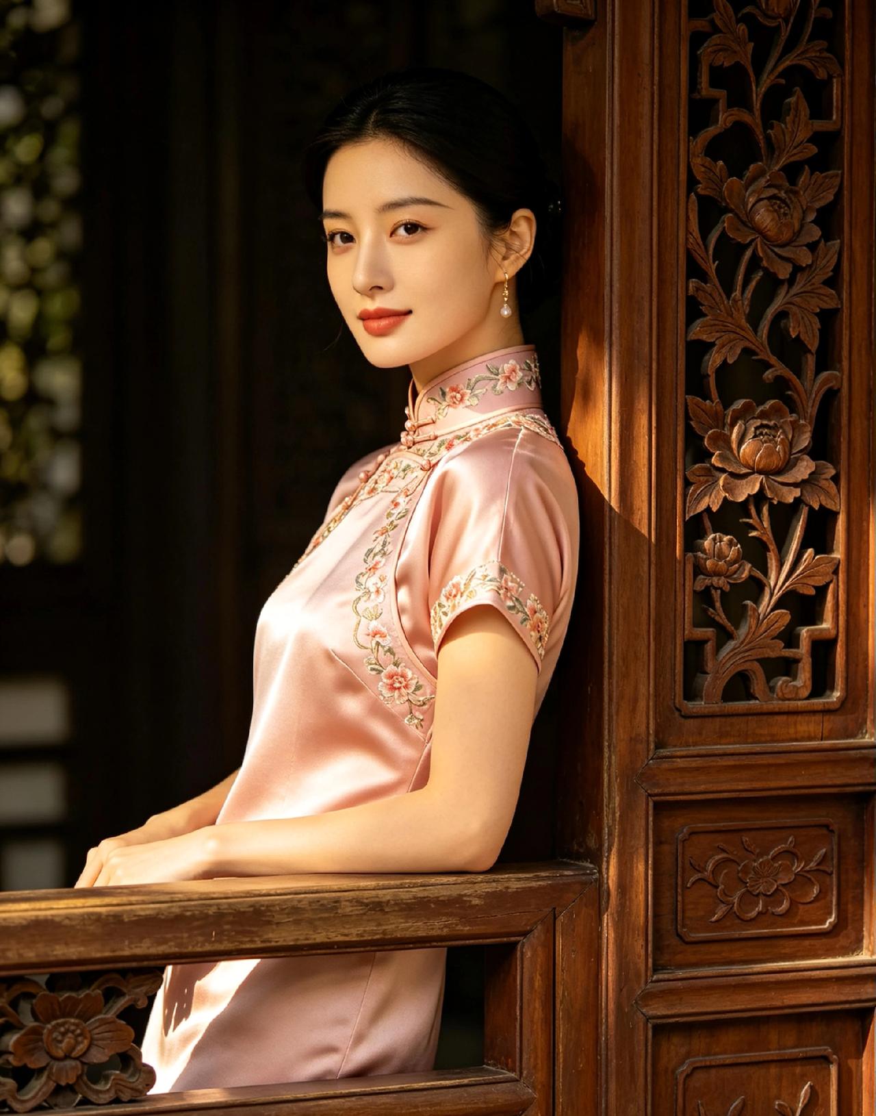 一袭旗袍，半世倾城。✨
它把女人的柔与韧，藏在盘扣的针线里，泄于裙摆的流转间。