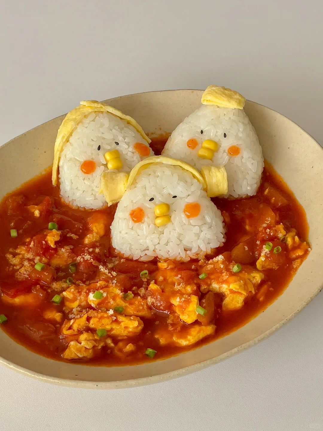 (・∀・)小鸡泡澡｜番茄鸡蛋打卤饭🍛