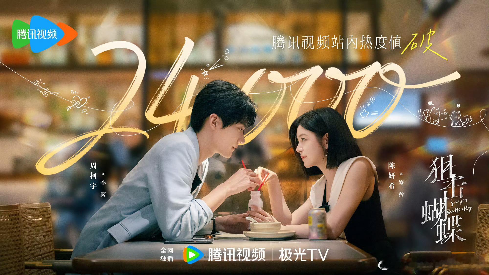 狙击蝴蝶腾讯站内热度破24000，不错啊，这个成绩！ 