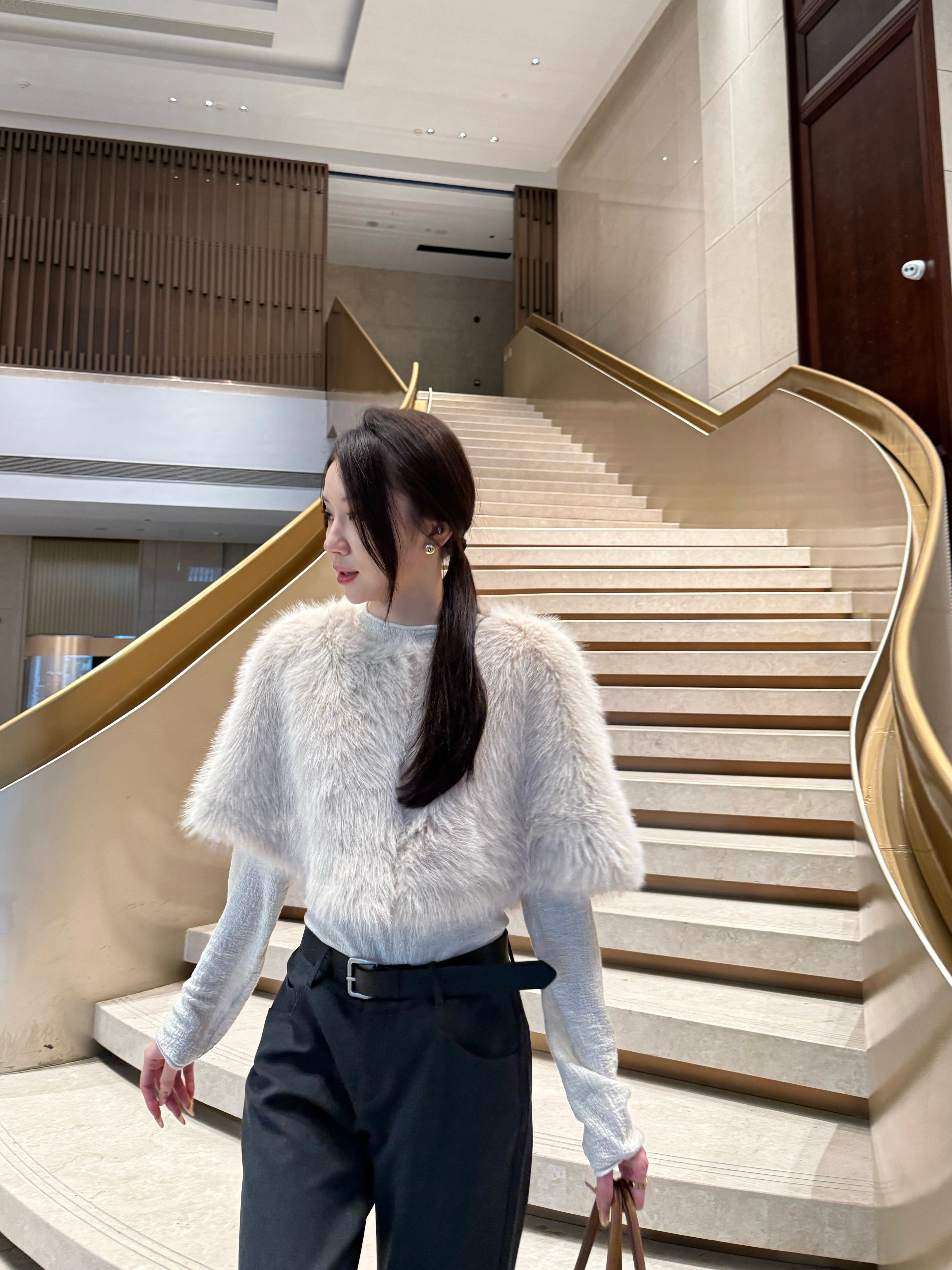 皮草➕牛仔裤好爱穿～妈妈的理想生活今日穿搭(ootd)